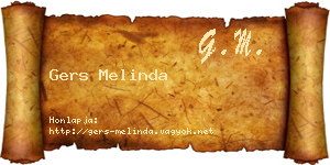 Gers Melinda névjegykártya